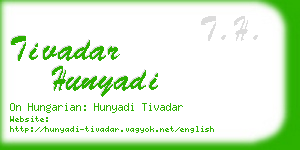 tivadar hunyadi business card